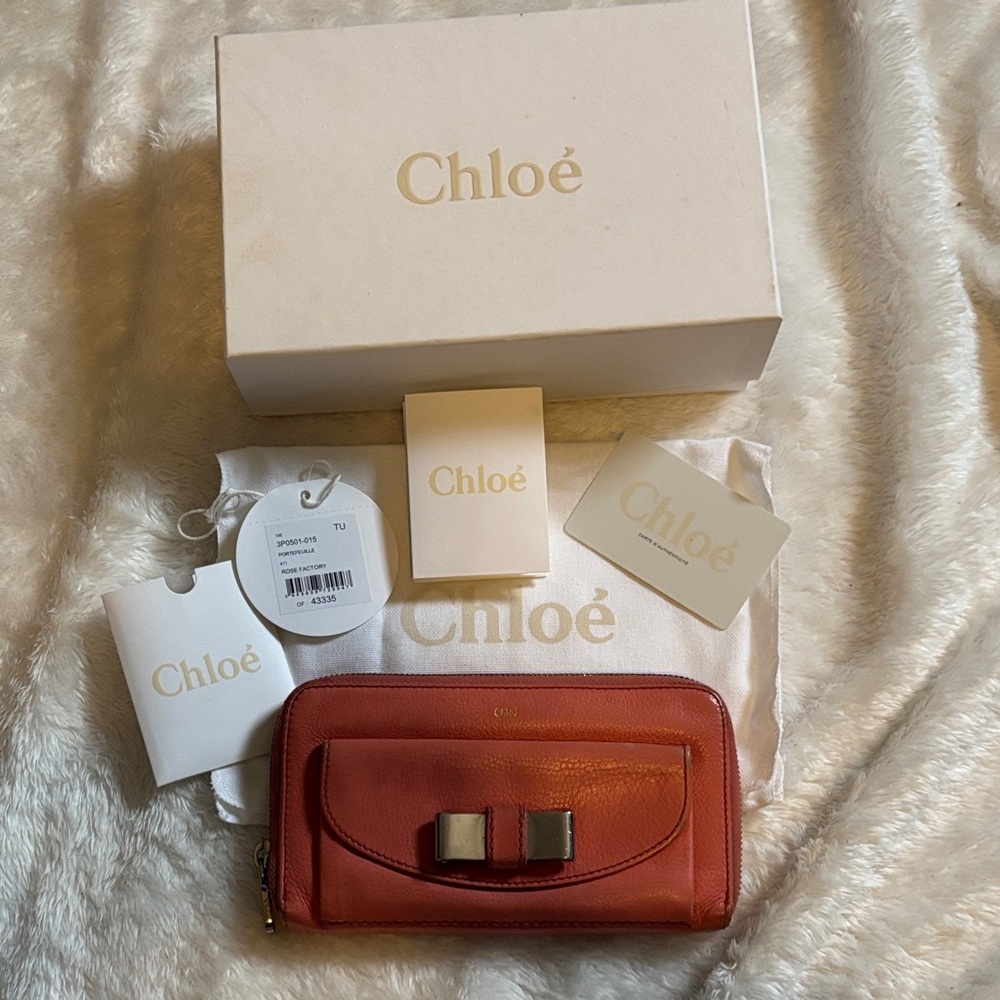 Chloé Rose Factory Rose Leather Wallet